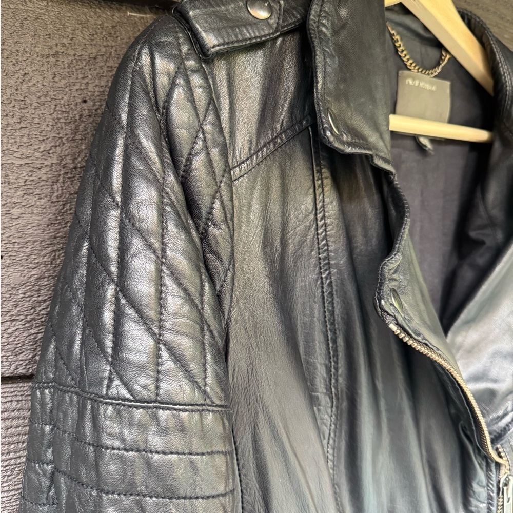 Muubaa quilted leather motorcycle style jacket - Picture 5 of 8